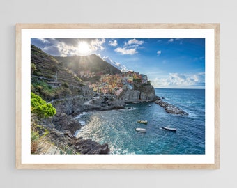 Manarola Sunrise Photography Print: Cinque Terre Wall Art