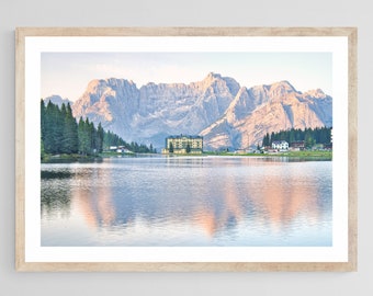 Dolomites Photo Print: Misurina Lake, Italian Landscape, Framed Artwork