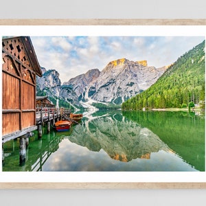 Braies Lake | Photo of the Dolomites | Italian Landscape | Fine Art Photography | Wall Print | Framed Artwork | Home Decor | Italy