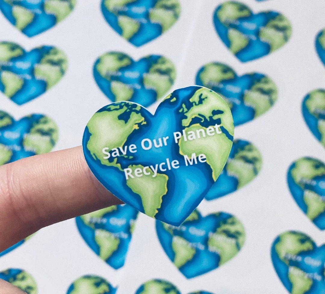 Recycle Stickers, Recyclable Packaging, Small Business Packaging Supplies, Glossy Business