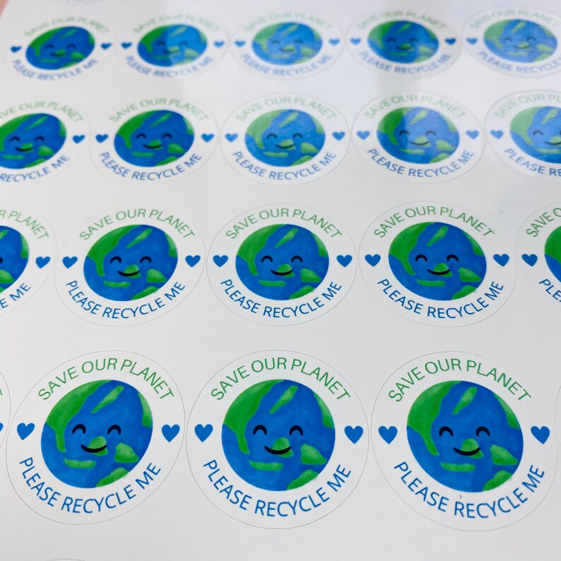Recycle Stickers Packaging Stickers Please Recycle Me Etsy UK