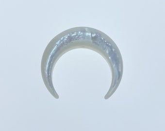 2 pièces croissant de lune perles nacre blanche 20mm breloques lune pour la fabrication de bijoux à bricoler soi-même Design minimaliste WM-0031