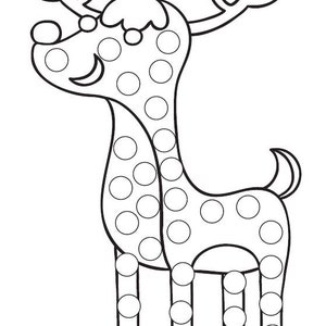 25+ Printable Christmas DOT Coloring Pages Group01 - Etsy