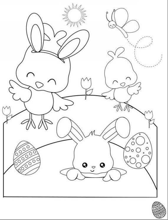 Easter Coloring Pages for Kids Set 2 Printable Coloring 