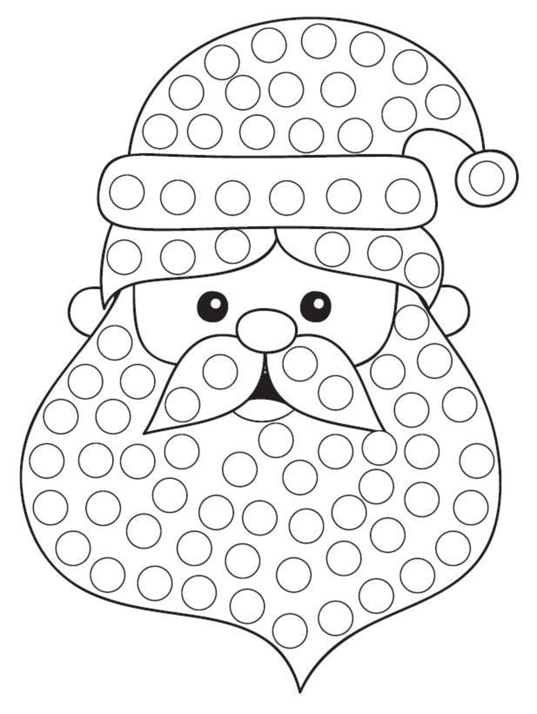 25 Printable Christmas DOT Coloring Pages Group01 Etsy