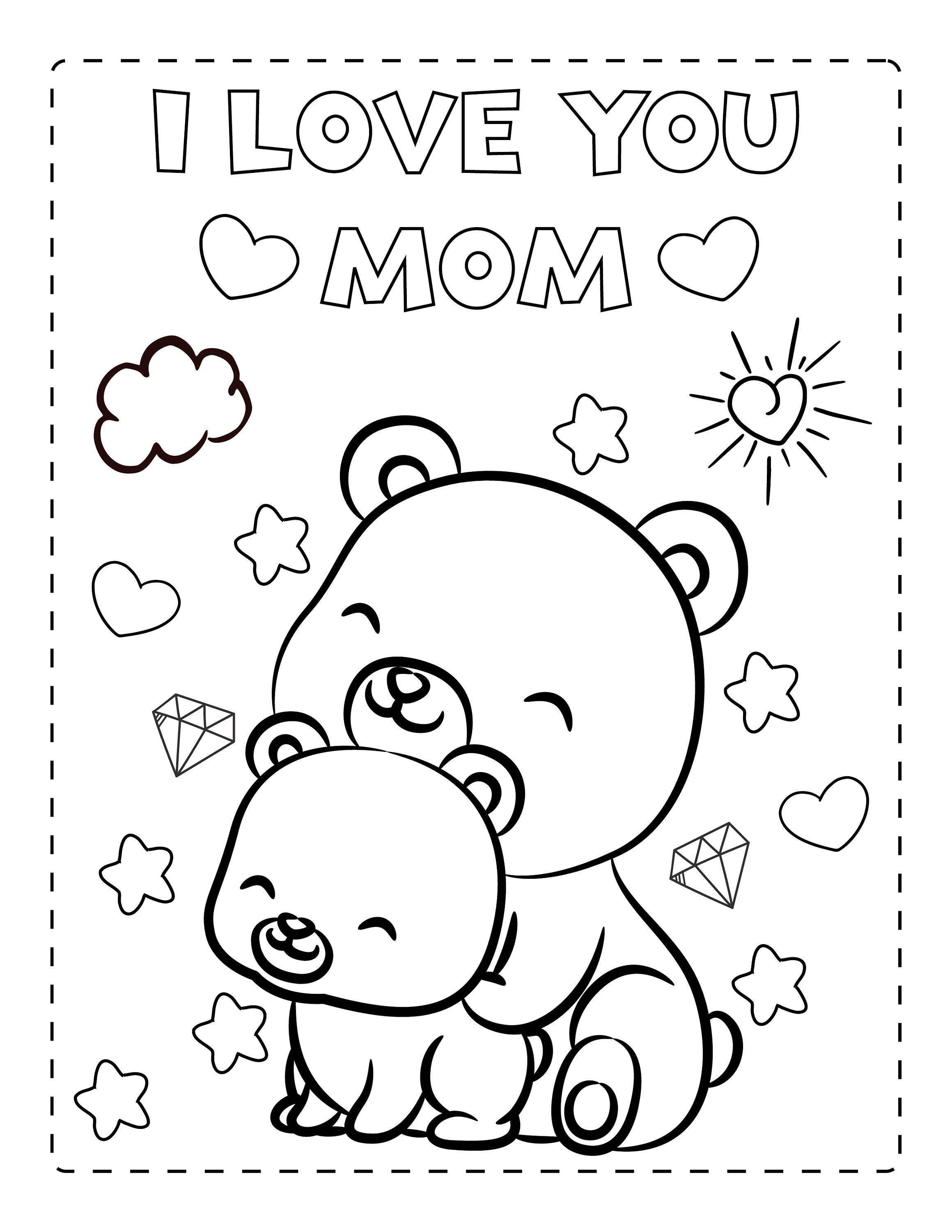 50 Printable Mothers Day and Mom Coloring Pages Group2 - Etsy