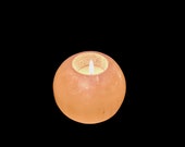Selenite Crystal Tealight Candle Holder, Selenite Polished Sphere Tea light holder, Selenite Candle Holder, Home Decor, Gift