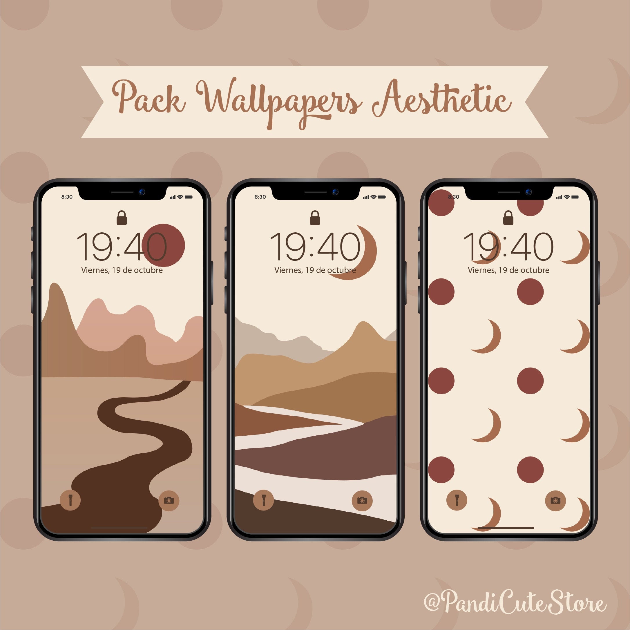 Wallpaper Phone Aesthetic Minimalist Vintage Fondos De Etsy