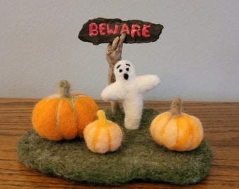 Halloween Ghost and Pumpkins small display
