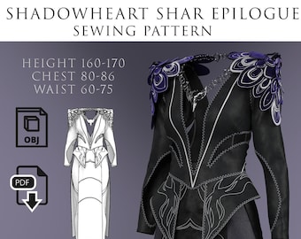 Shadowheart Shar Epilogue Outfit Pattern with Accessories