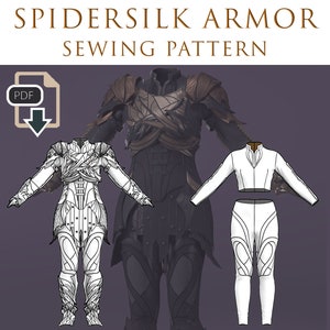 Patrons de couture et de couture d'armure en soie d'araignée Minthara