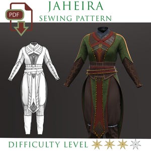 Jaheira Outfit Cosplay Pattern