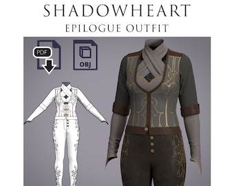 Shadowheart Epilogue Outfit Pattern with Accessories
