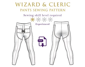 Gale and Shadowheart Cleric and Wizard Pants Pattern