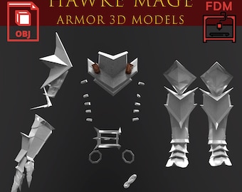Armor Mage Hawke 3D print OBJ Files