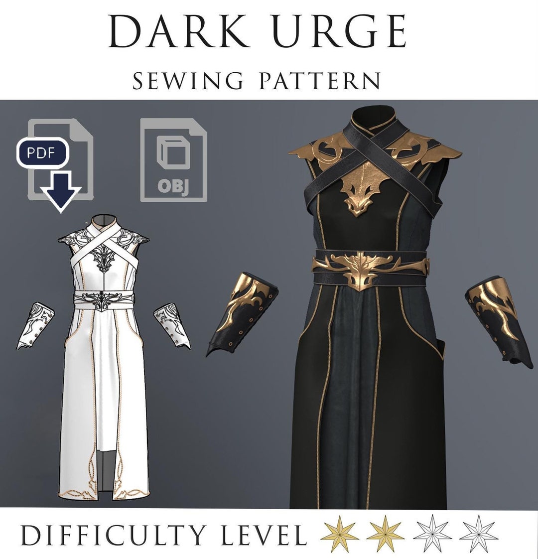 Dark Urge Sorcerer Robe Pattern Templates - Etsy