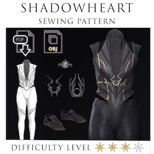 Shadowheart Camp Outfit Pattern with Accessories 3D