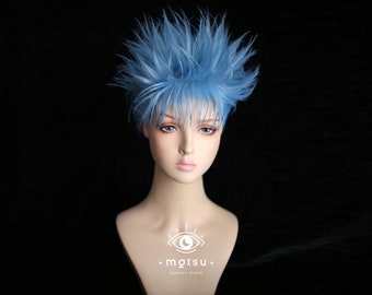 Blue Spiky Anime Cosplay Wig