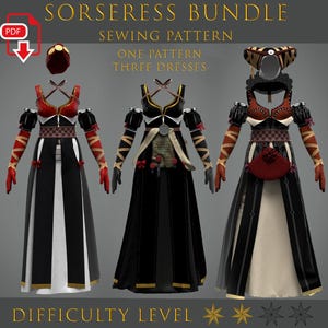 Sorceress Bundle Witcher 3 Dress Sewing Patterns