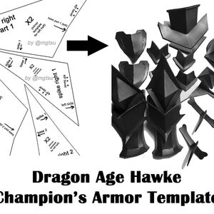 Dragon Age Hawke Champion's Mage Armor Pattern Template