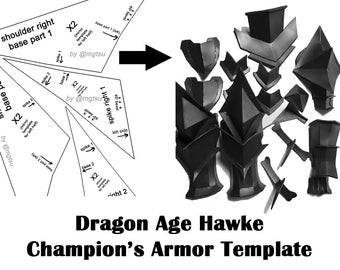 Modèle de patron d'armure de mage de champion Dragon Age Hawke