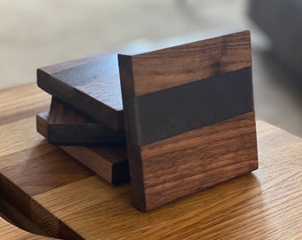 Walnut coasters