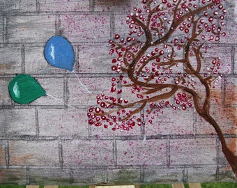 Acryl Baum Malen Etsy