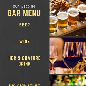Menu drinków weselnych