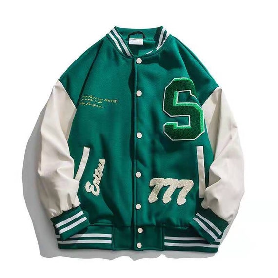 愛用ジャケット/アウターAmeri-camden nature Varsity Jacket / Black - Etsy