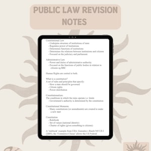 Public Law Notes (LLB)