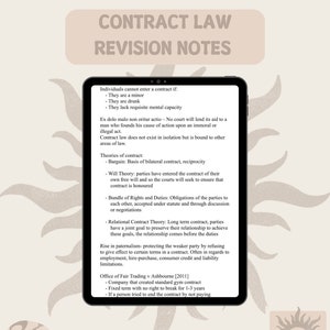 Contract Law Notes (LLB Law of Contract)