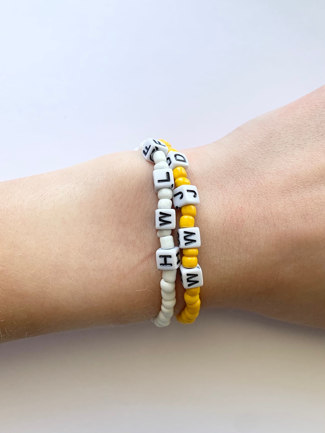 WWJD/HWLF beaded bracelet Etsy