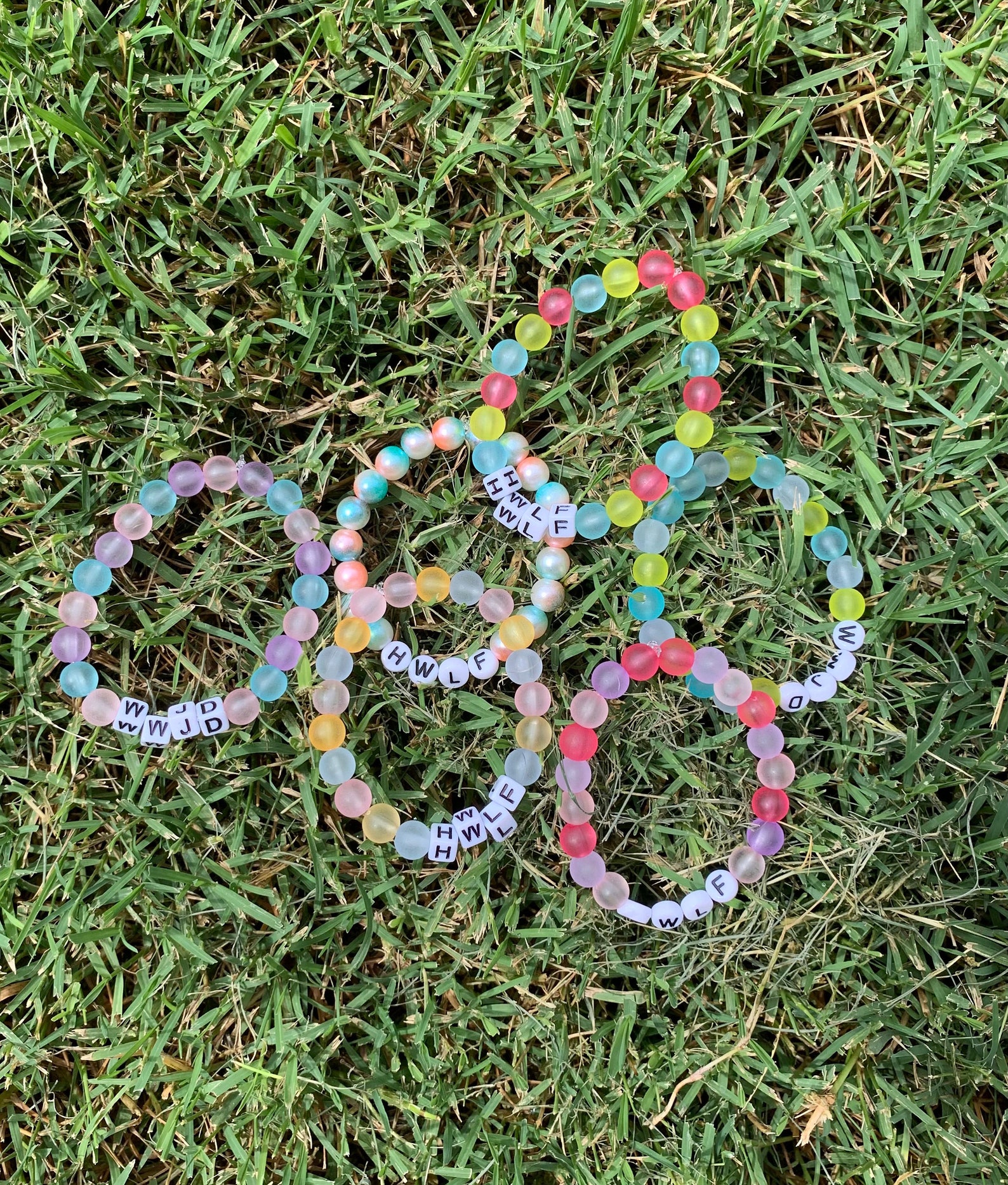 Hwlf/wwjd Bubble Bead Bracelets Etsy