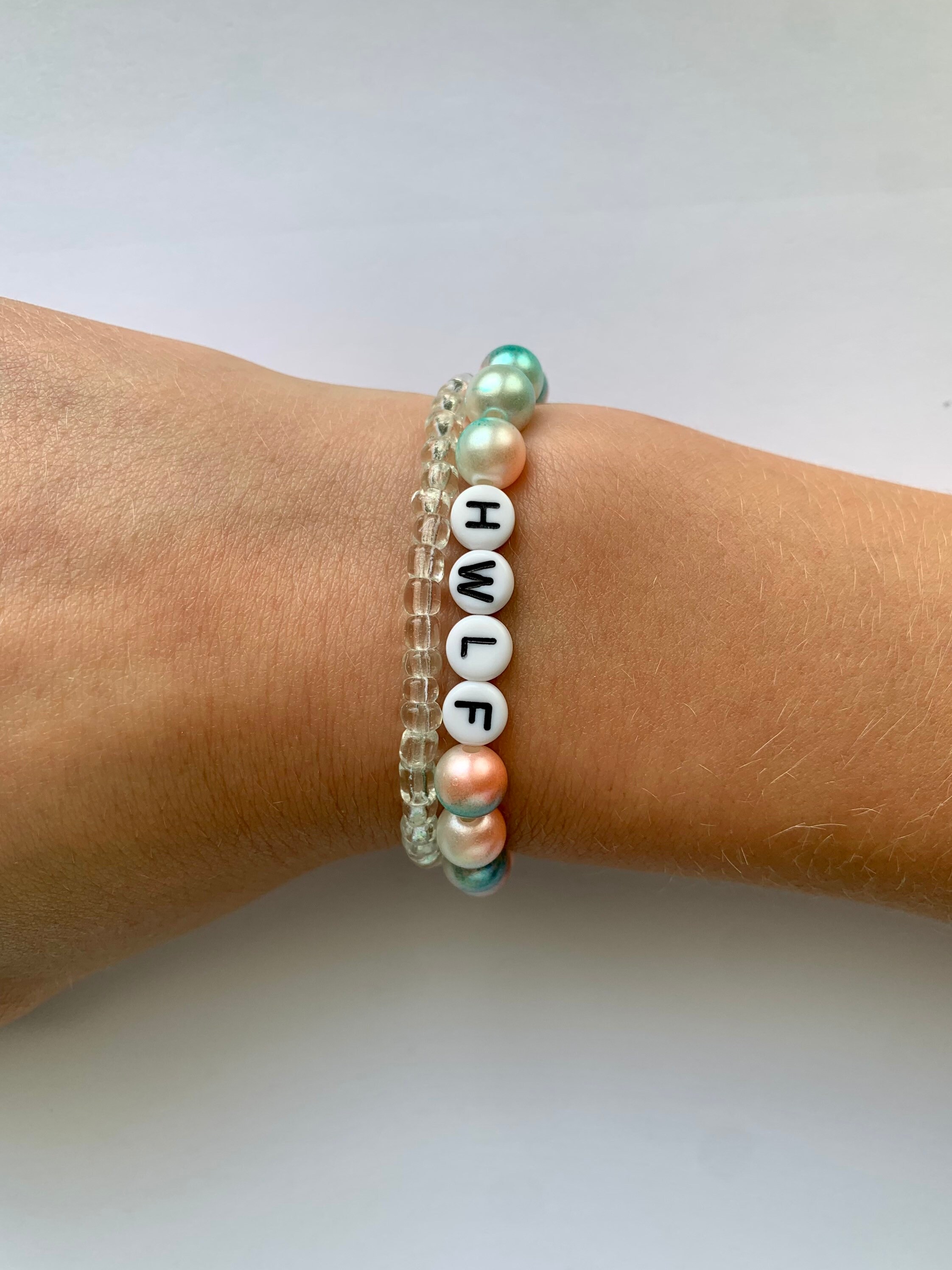 Hwlf/wwjd bubble bead bracelets Etsy