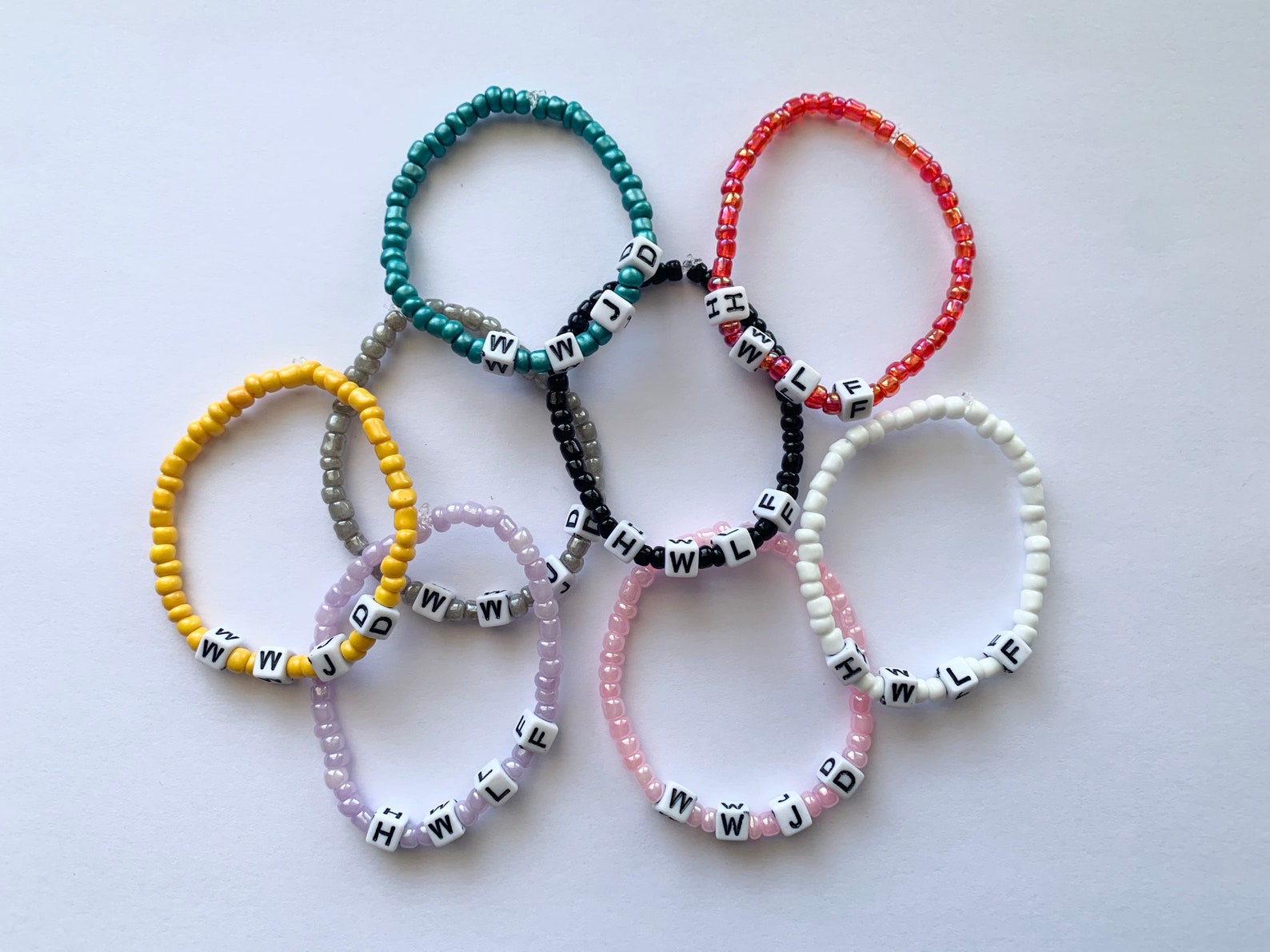 WWJD/HWLF beaded bracelet Etsy