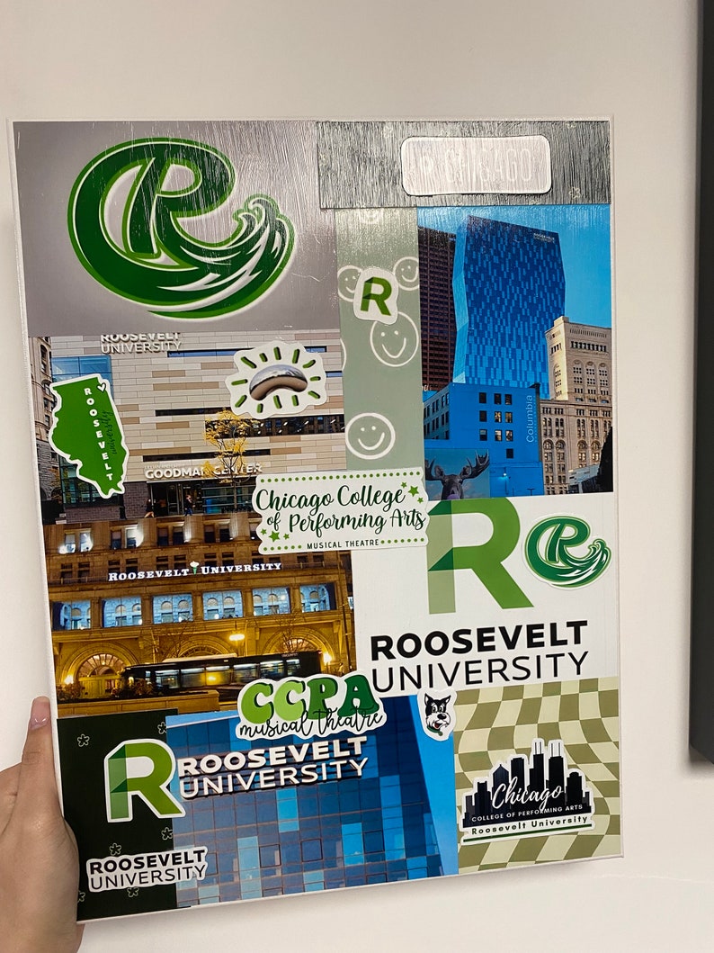 May include: A collage of images featuring the Roosevelt University logo, a building in Chicago, and the text "Chicago College of Performing Arts".