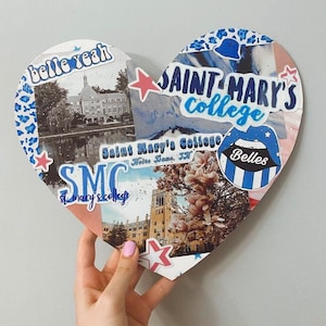 Ästhetische College Themed Collage Leinwand-individuell anpassbar für jedes College, Wohnheimdekor, Abschlussgeschenk, Geschenke für Sie, Klasse von 2028