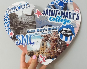 Custom College Collage Decor, Dorm Art, Graduation Gift