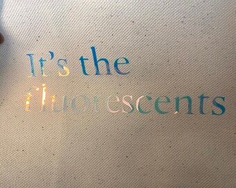 It&#39;s the Fluorescents canvas bag, Canvas zipper pouch, twilight inspired, Edward Cullen quote from the twilight saga