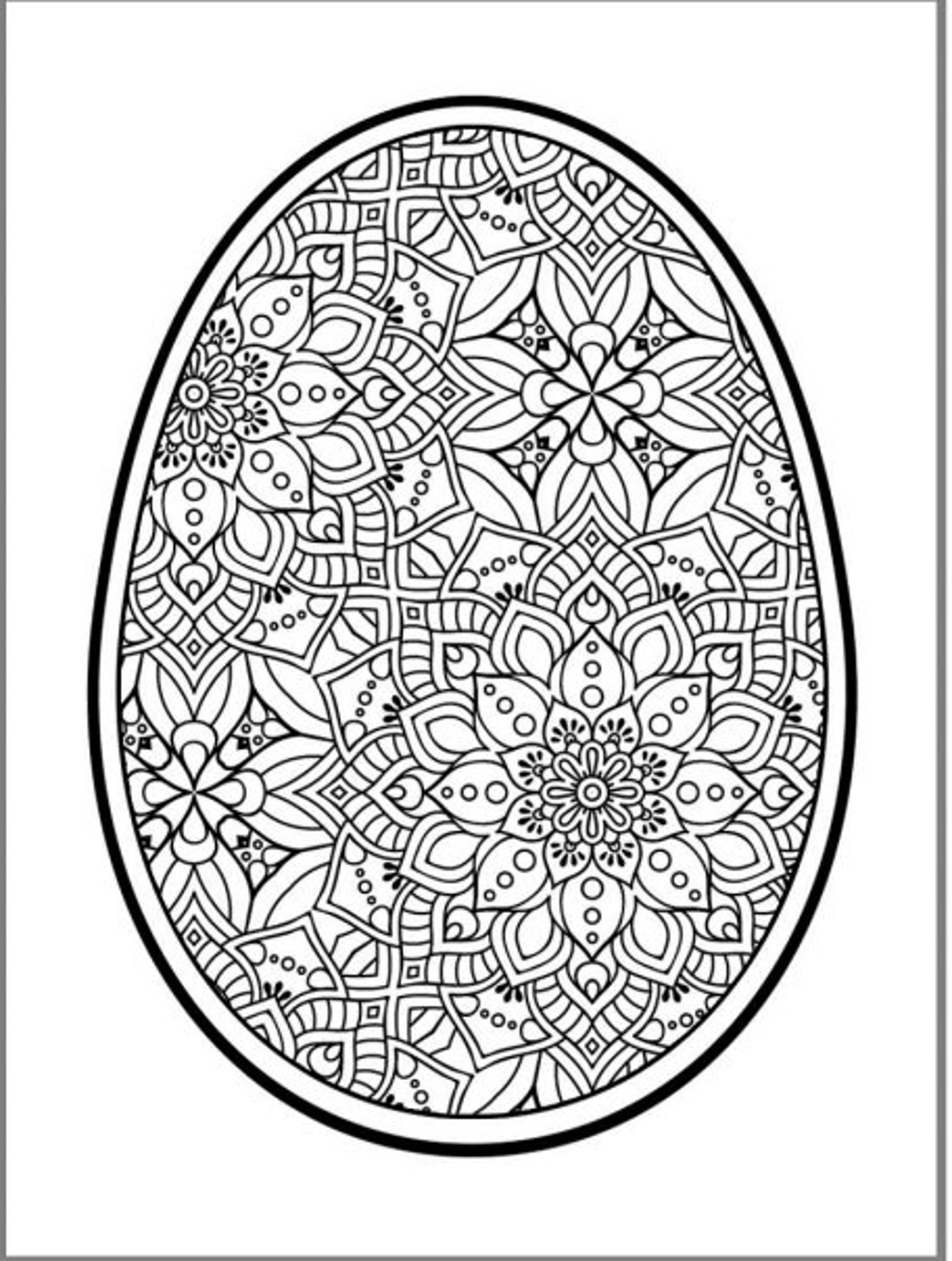 50 Mandala Easter Coloring Pages | Etsy