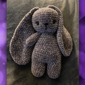 Velvet Bunny Rabbit, Handmade Plushie, Soft Cuddly Woodland Creature, Stuffed Plush, Baby Nursery Decor, Easter, Custom Embroidered Name