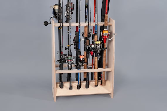 Fishing Stands Fishing Rod Holder Rod Stand Wooden Rod Holder for 12 Fishing  Rods 