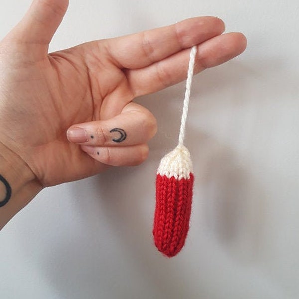 Cute knitted tampon