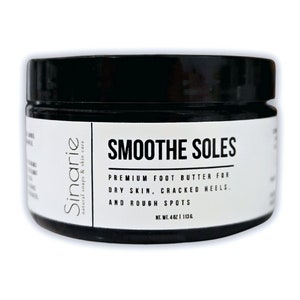 Sinarie Smoothe Soles: Premium Hydrating Foot Butter for Soft, Nourished Feet, Foot Cream for Cracked Heals, Lotion for Dry Feet