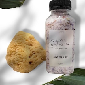Fizzy Bath Soak | Jasmine Vanilla Rose | Relaxation Bathtime | Essential Oils | Unwind Bath Salts | Aromatherapy | Forget Me Not Gifts