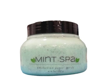 Mint Spa Sugar Scrub: Organic Mango Butter Exfoliator