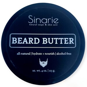 Sinarie Whipped Beard Butter for Men - Hydrating Nourishing Repair for Hair, 1 count - Beard Conditioner, Beard Butter, Beard Balm