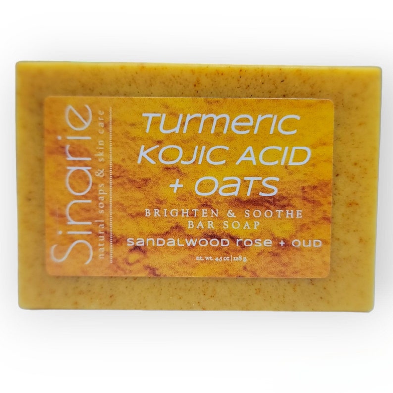 Turmeric Kojic Acid Brightening Bar Soap With Oats - Etsy
