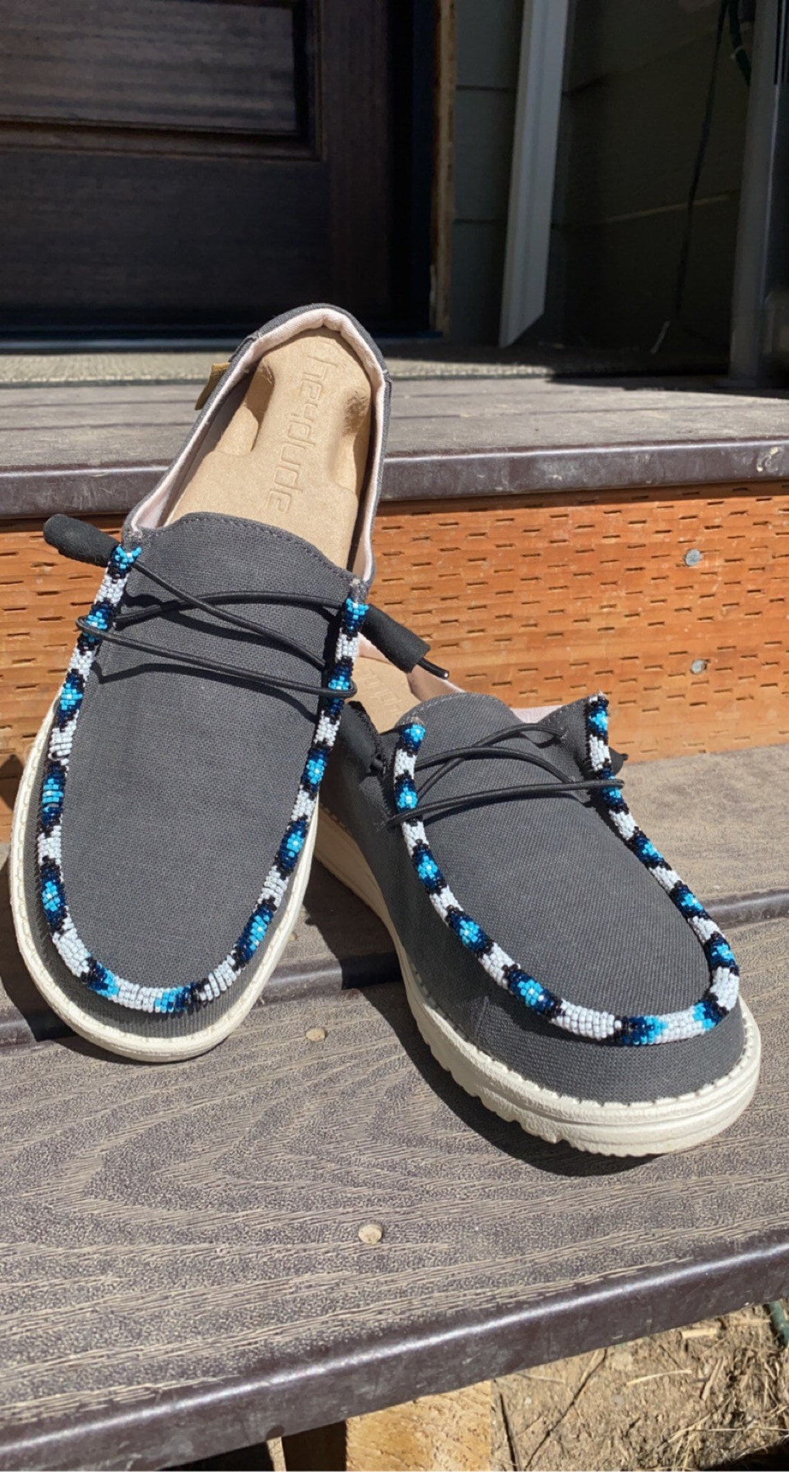 Beaded Hey Dude Shoes | Etsy
