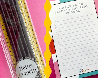 Bookish To Do List and Pencil Set Bundle | Book Lover Notepad | Book Lover Pencils | Stationery for Readers | Book Lover Gifts | BookTok
